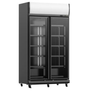 VITRINE RÉFRIGÉRÉE POSITIVE VENTILÉE À 2 PORTES BATTANTES 1060 LT