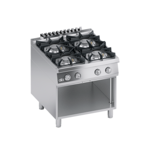 FOURNEAU GAZ 4 BRULEURS + BAIE OUVERTE ATA